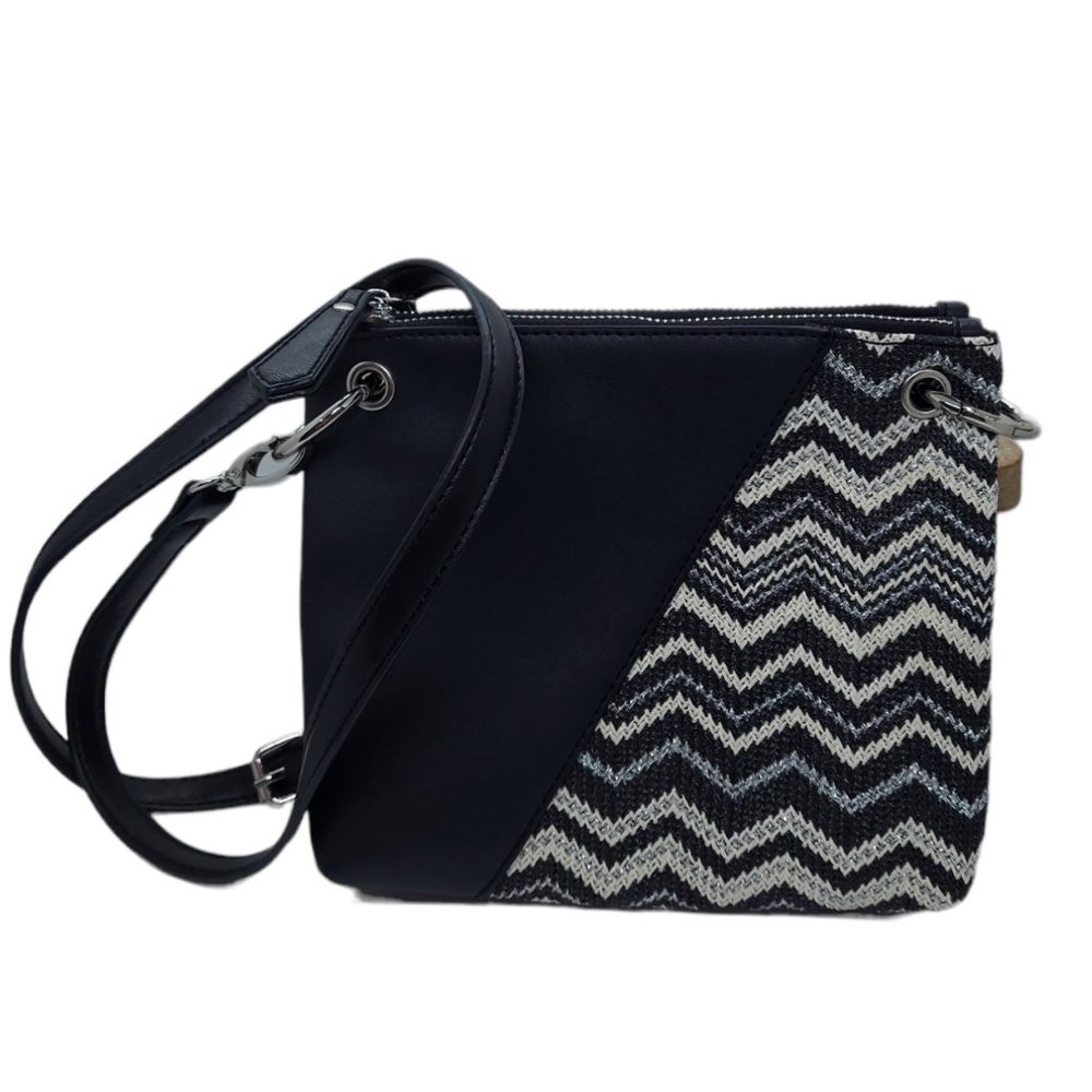 Unbranded Black Twin Crossbody Purse